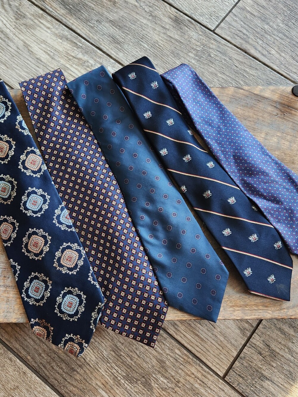 Vintage Silk Tie Bundle - Assorted Luxury & Classic Neckties - Lot of 5